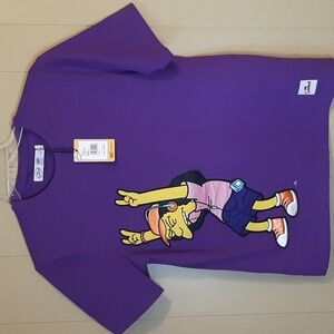 20th Television The Simpson's Size L Purple Short Sleeve Tee Shirt New